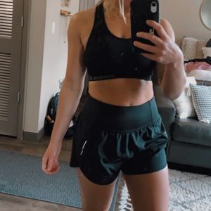 Black athletic shorts